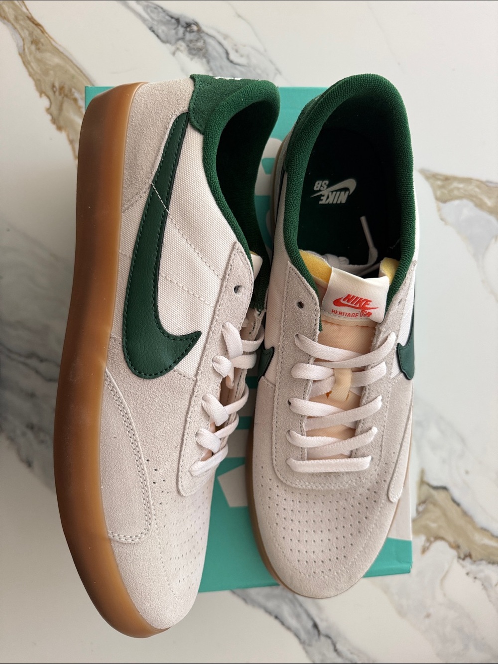 Nike Heritage Vulc SB Sail Gorge Green - Men’s Sneakers 10.5 / Women’s Size 12